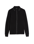 Pure Cotton Long Sleeve Polo Shirt