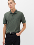 Cotton Rich Striped Short Sleeve Polo Shirt