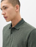 Cotton Rich Striped Short Sleeve Polo Shirt