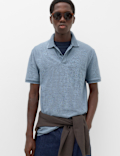 Cotton Rich Striped Short Sleeve Polo Shirt