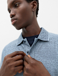 Cotton Rich Striped Short Sleeve Polo Shirt
