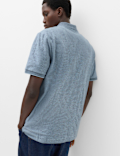 Cotton Rich Striped Short Sleeve Polo Shirt