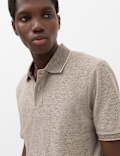 Cotton Rich Striped Short Sleeve Polo Shirt