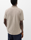 Cotton Rich Striped Short Sleeve Polo Shirt