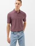 Cotton Rich Striped Short Sleeve Polo Shirt