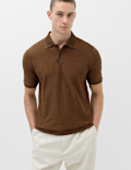 Cotton Rich Striped Short Sleeve Polo Shirt