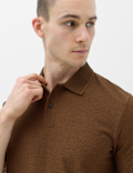 Cotton Rich Striped Short Sleeve Polo Shirt