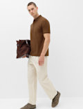 Cotton Rich Striped Short Sleeve Polo Shirt