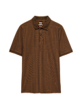 Cotton Rich Striped Short Sleeve Polo Shirt