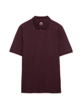Cotton Rich Striped Short Sleeve Polo Shirt
