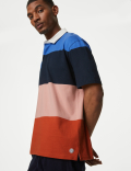 Oversized Pure Cotton Short Sleeve Rugby Shirt