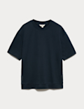 Cotton Rich Crew Neck T-Shirt with Lyocell
