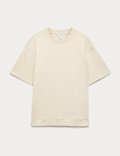 Cotton Rich Crew Neck T-Shirt with Lyocell
