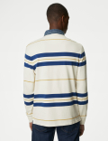 Regular Fit Pure Cotton Stripes Polo Collar Tshirt