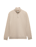 Cotton Rich Loopback Half Zip Sweatshirt