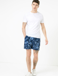 Quick Dry Floral Print Swim Shorts