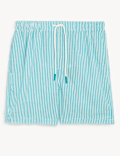 Quick Dry Striped Seersucker Swim Shorts