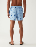 Quick Dry Hawaiian Print Swim Shorts