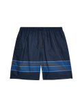 Quick Dry Striped Longer Length Swim Shorts