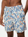 Quick Dry Tropical Graphic Swim Shorts