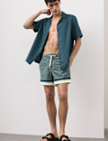 Quick Dry Geometric Print Swim Shorts