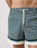 Quick Dry Geometric Print Swim Shorts