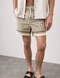Quick Dry Geometric Print Swim Shorts