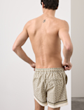 Quick Dry Geometric Print Swim Shorts