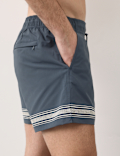 Border Embroidered Swim Shorts
