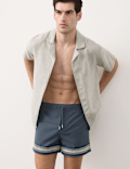 Border Embroidered Swim Shorts