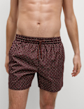 Quick Dry Geometric Print Swim Shorts