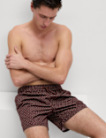 Quick Dry Geometric Print Swim Shorts
