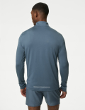 Half Zip Funnel Neck Long Sleeve Top