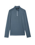 Half Zip Funnel Neck Long Sleeve Top
