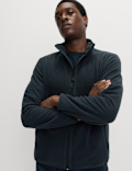 Funnel Neck Zip Up Micro Fleece Jacket