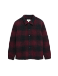 Fleece Jacquard Checked Overshirt