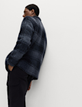 Fleece Jacquard Checked Overshirt