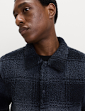 Fleece Jacquard Checked Overshirt