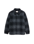 Fleece Jacquard Checked Overshirt