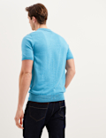 Silk Cotton Knitted Polo Shirt