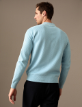 Pure Cotton Textured Knitted Polo Shirt