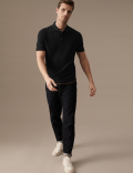Cotton Rich Textured Knitted Polo Shirt