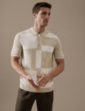 Cotton Blend Knitted Polo Shirt