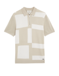 Cotton Blend Knitted Polo Shirt