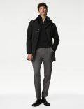 Cotton Rich Funnel Neck Half Zip Jumper