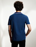 Pure Cotton Tipped Knitted Polo Shirt
