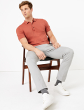 Silk Cotton Knitted Polo Shirt