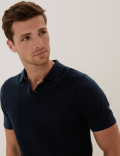 Cotton Textured Knitted Polo