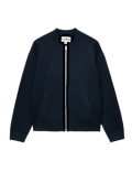 Air Yarn Knitted Bomber Jacket