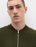 Air Yarn Knitted Bomber Jacket
